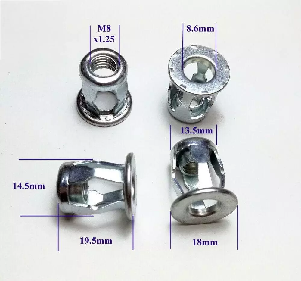 Materiais disponíveis para porcas de macaco