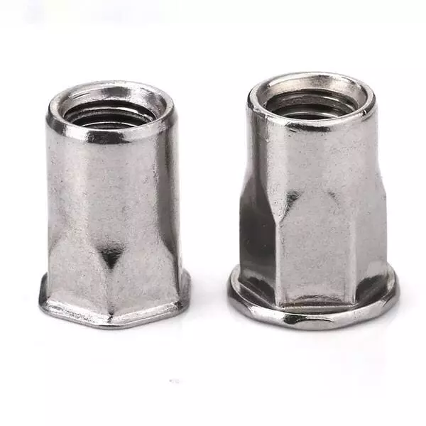 Tipos de cabeças de porcas de rebite hexagonais